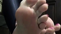 Linsey Dawn solo foot fetish