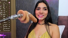 Stacked brunette goes solo toys and masturbation