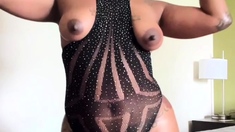 Amateur striptease and Solo masturbation