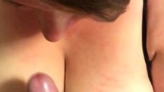 Nasty brunette pornstar with big boobs