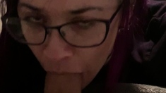 Very yummy amateur redhead blowjob