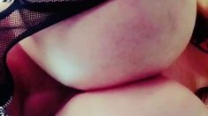 Cute blonde with big boobs solo