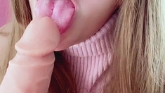 Sexy solo girl loving masturbation with toys
