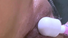 Close up anal toying