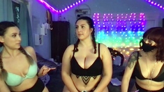 Lesbian big boobed ebony babes
