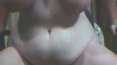 BBW Plays with Dildo on Webcam