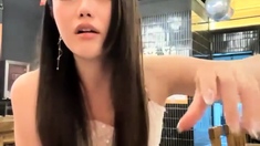 Amateur asian teen licks ass and sucks cock