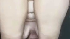 Amateur brunette chick toying her ass and pussy on webcam