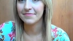 Curly Blonde Teen Records Solo Dildo Masturbation More at