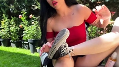Mistress Glamorous - Young Mistress shoes feet fetish POV