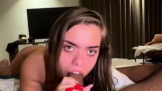 Valentina Midget Dwarf Girl Takes Huge Cock In Her Both
