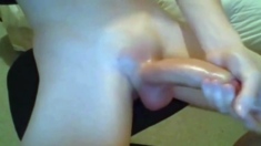 Twink Strokes His Big Cock on Webcam