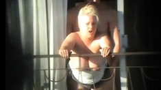 sex and balcony (Voyeur get caught)