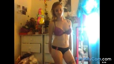 Sexy Blonde Teen Strips