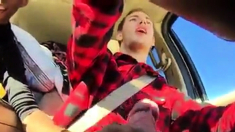 cum in car....