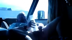 Truck driver masturbating