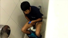 Str8 Spy Guy In Public Toilet