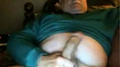 Hot daddy straight show and stroke webcam